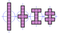 D2 Rotation and Reflection Symmetric Nonominoes.svg