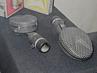 Two 4038 microphones from The Beatles Story