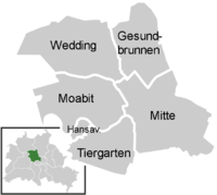 District map of Mitte