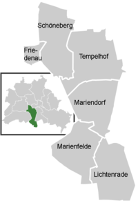 District map of Tempelhof-Schöneberg