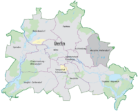 Map of Berlin with highlighted Marzahn-Hellersdorf