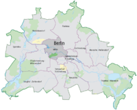 The location of Mitte in Berlin.