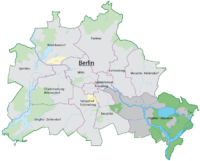 The location of Treptow-Köpenick in Berlin.