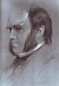 Charles Darwin drawing by Samuel Laurence, 1853, alternative.jpg