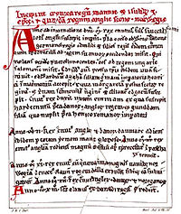 Facsimile of the first page of the Chronicles.[1]
