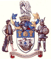 The arms of Cleethorpes Borough Council