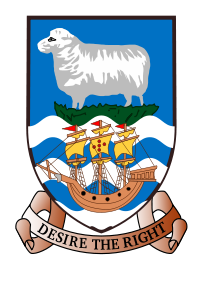 Coat of arms of the Falkland Islands.