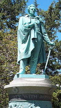 Commodore Matthew Perry Statue in Touro Park, Newport, RI.JPG