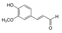 Chemical structure of trans-coniferyl aldehyde