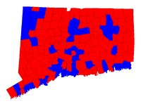 Connecticut Gubernatorial Election Results by municipality, 2010.png