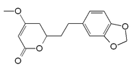 Chemical structure of dihydromethysticin