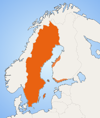 Distribution of the Swedish language.
