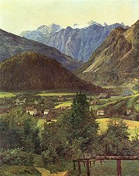 Painting of Dachstein by Ferdinand Georg Waldmüller (1835)