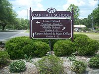 Gainesville FL Oak Hall School sign02.jpg