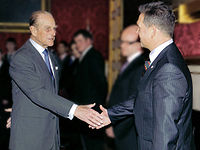 Colin Evans at the Palace of St James meeting HRH Prince Philip