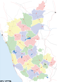 Map of Karnataka state