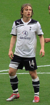 Luka Modric playing for Spurs in November 2010