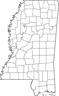 Location of Money, Mississippi