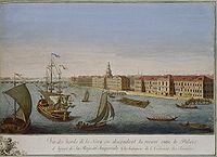 Makhayev, Kachalov - View of Neva Downstream between Winter Palace and Academy of Sciences 1753 (right).jpg