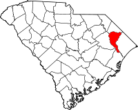 Map of South Carolina highlighting Marion County