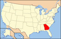 Map of the U.S. highlighting Georgia