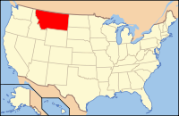 Map of the U.S. highlighting Montana