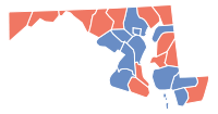 Maryland Senatorial Election Results by County, 2010.svg