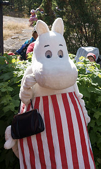 Moominmamma in Moomin World theme park, Naantali, Finland.