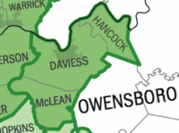 Map of Owensboro Metro, Tri-State Area