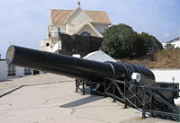 The 100-ton gun at Napier if Magdala Battery
