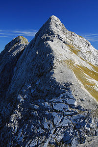 Southern Riffelspitze. Left: the Northern Riffelspitze