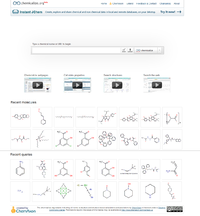 Startpage of chemicalize.org