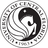The Seal of the University of Central featuring a Pegasus emboldened with the phrase "Reach for the Stars," surrounded by "University of Central Florida 1963"