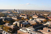 Aerial of the area around Northrop Mall
