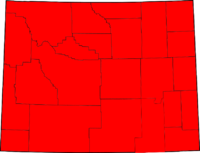 Wyoming Senatorial Special Election Results by county, 2008.png