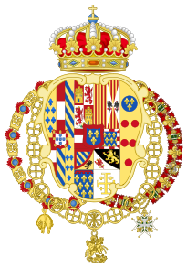Coat of Arms of Infante Charles of Spain as King of Naples and Sicily.svg