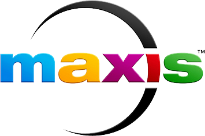 A color version of the Maxis logo, used since 1992
