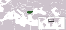 Location of Bulgaria in the world