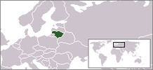 Location of Lithuania in the world