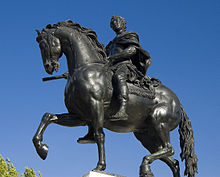 Statue of a rider on a horse