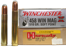 The 458 Winchester Magnum with 458 Lott for Comparison