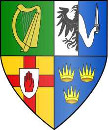 The four provinces arms of Ireland.