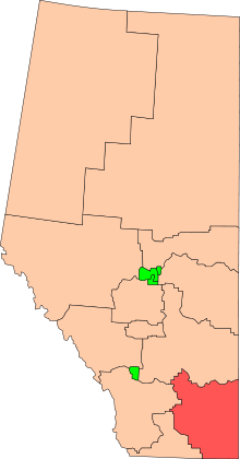 Alberta federal ridings (rural) - Medicine Hat.svg