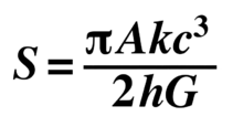 S=1/4 c3 k A ħ-1G-1.