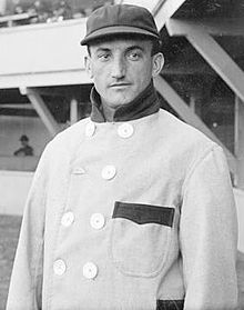 Bobby Wallace in a cap and high-collar coat (black-and-white)
