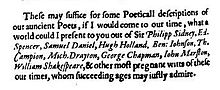 Extract from a book praising several poets including Shakespeare.