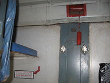 Emergency brake with red handle