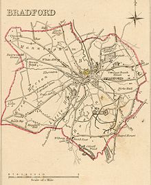 Map of Bradford boundaries in 1835.