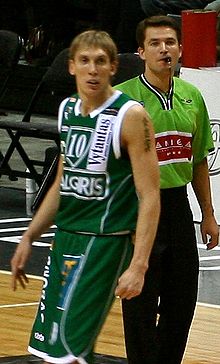 Dainius Šalenga with „Žalgiris“ jersey