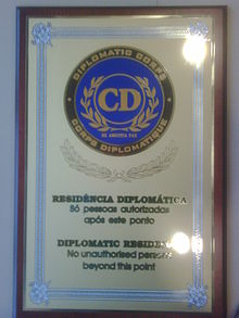 Plaque of Diplomatic Corps Logo